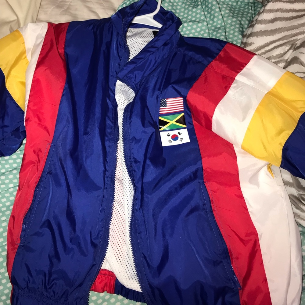 Forever 21 flag jacket